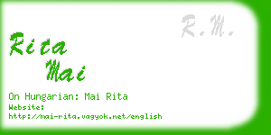 rita mai business card